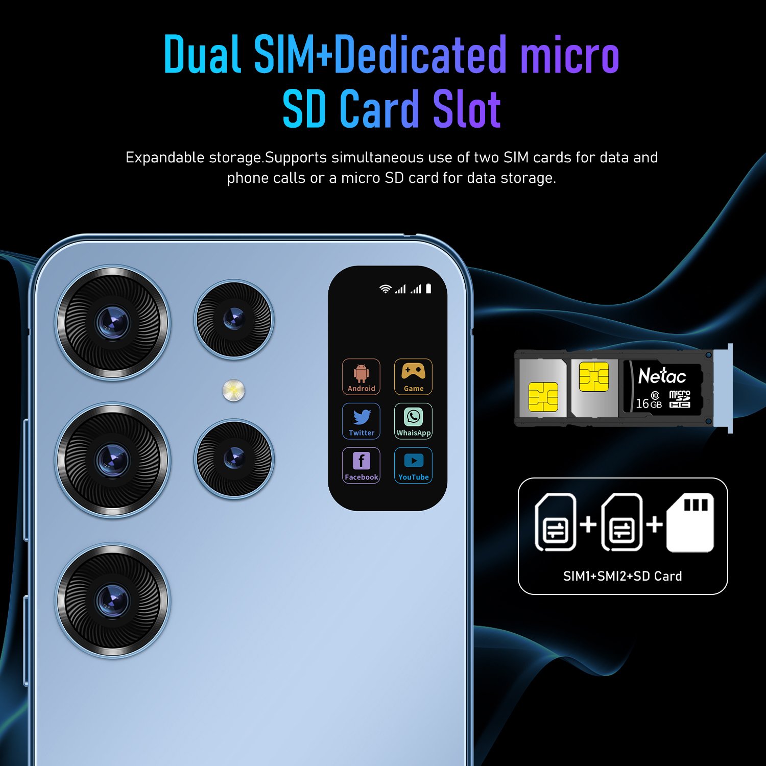 Global Version S24 Ultra smart phone Big Screen 7.0inch 16+1TB Unlock S-Pen 4G WIFI Full Screen S23 S24 mobile phone